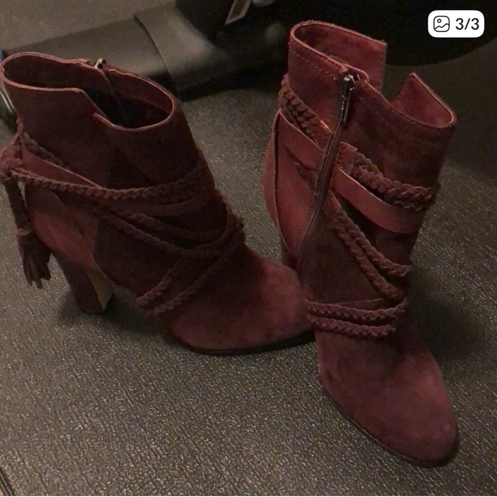 Vince Camuto Dark Red Heeled Boots